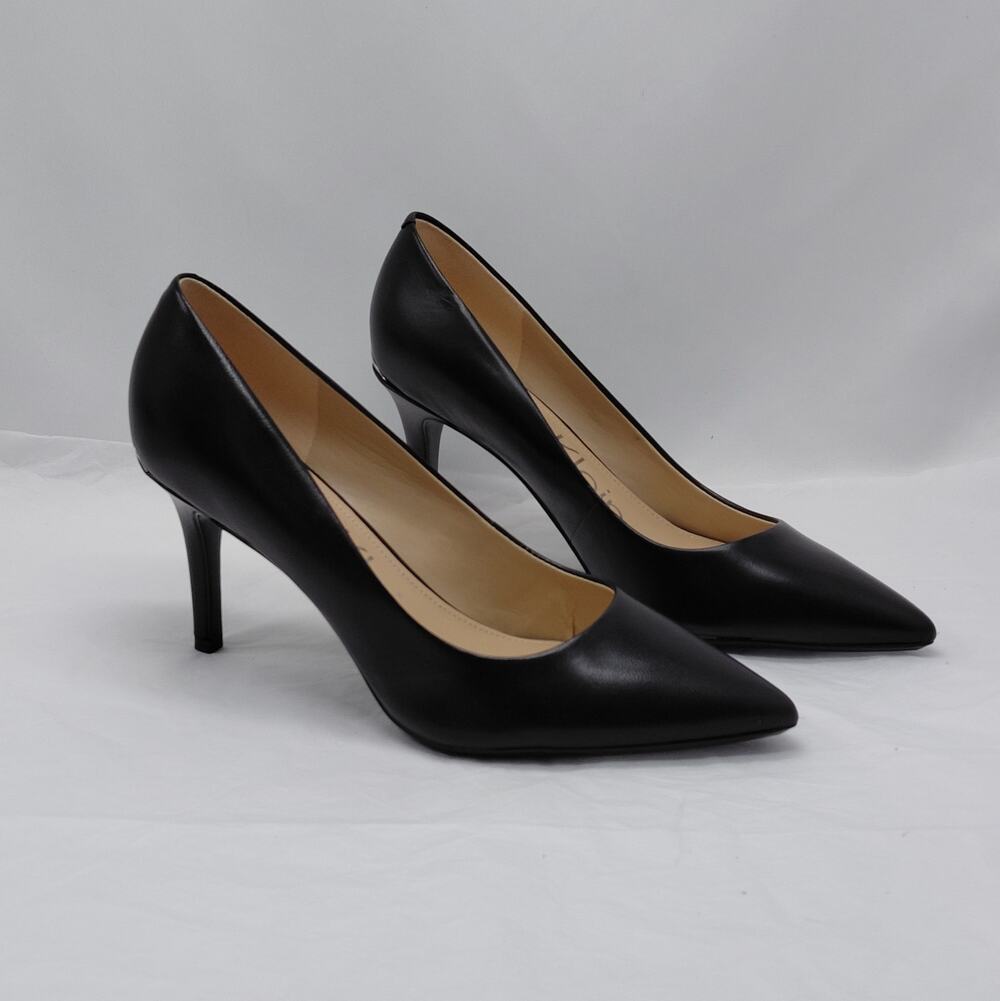 Calvin Klein Womens Heels Size 10M Black Leather Classic Office Pumps Evening
